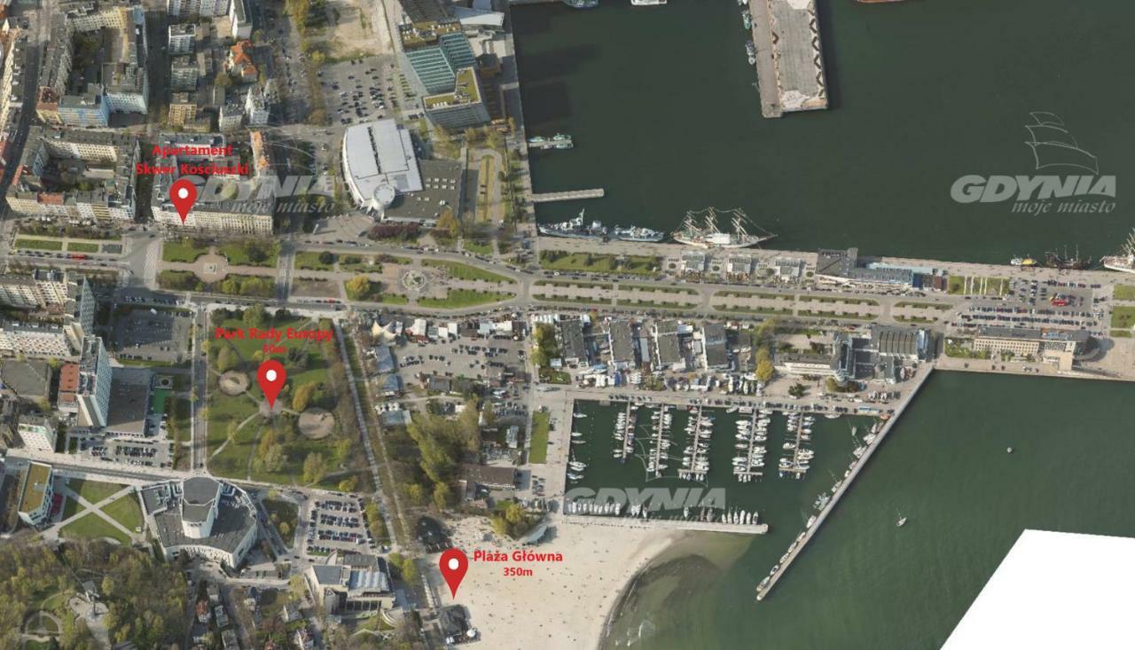 Ferienwohnung Skwer Kosciuszki Gdynia Exterior foto